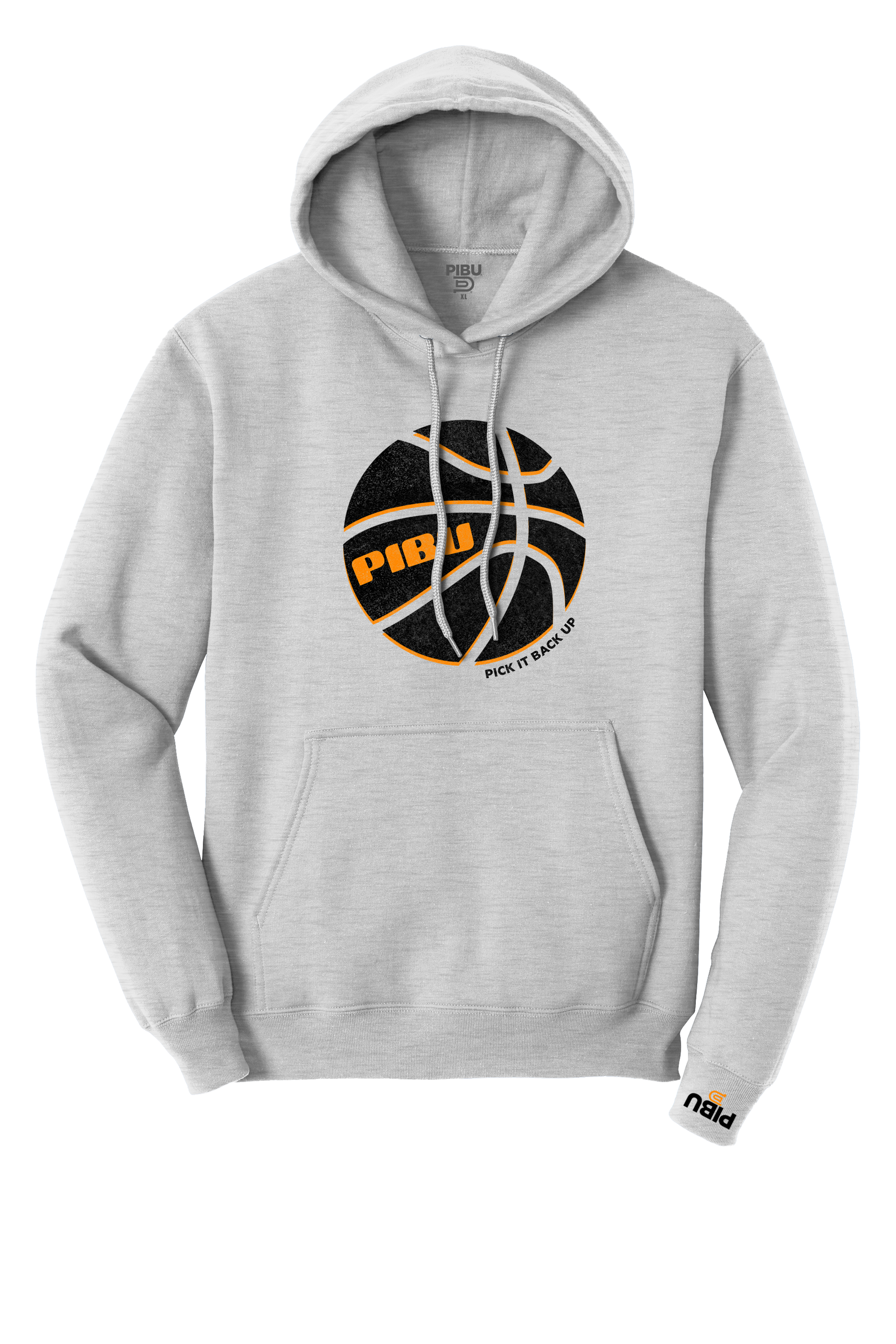 PIBU Basketball Outlined Hoodie - Orange