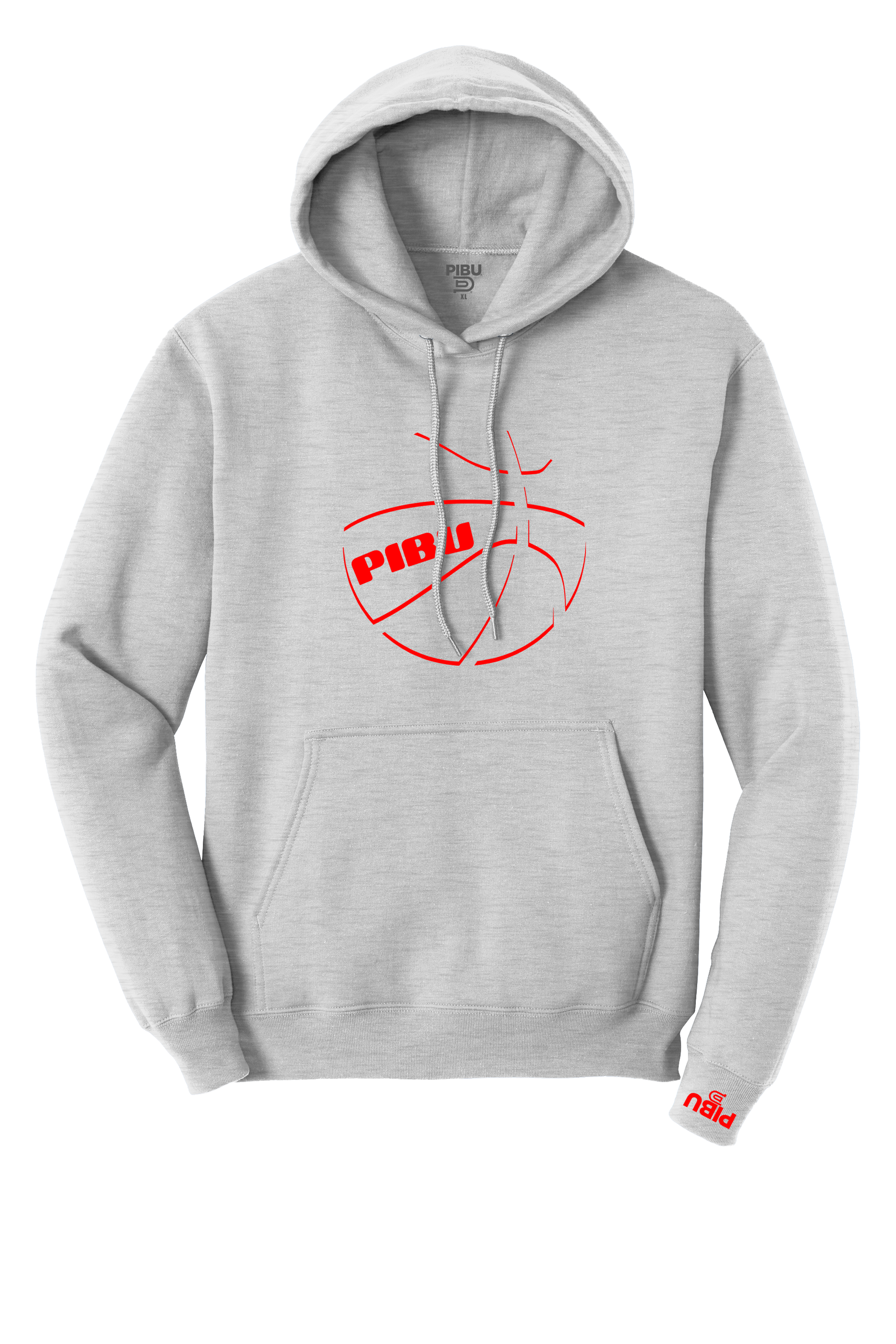 PIBU Basketball Shadow Hoodie - Red