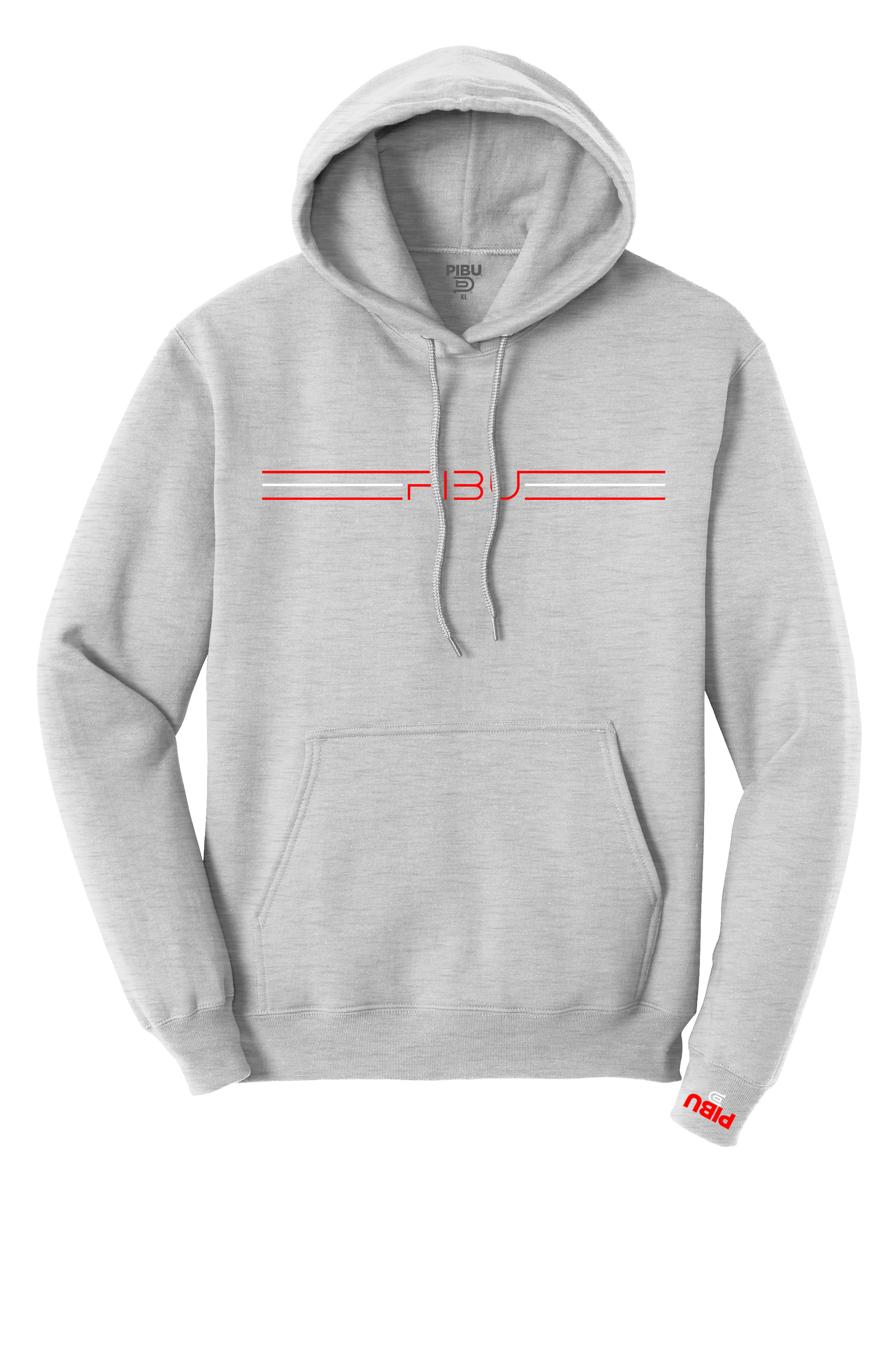 3 Stripes PIBU Hoodie - Red and White