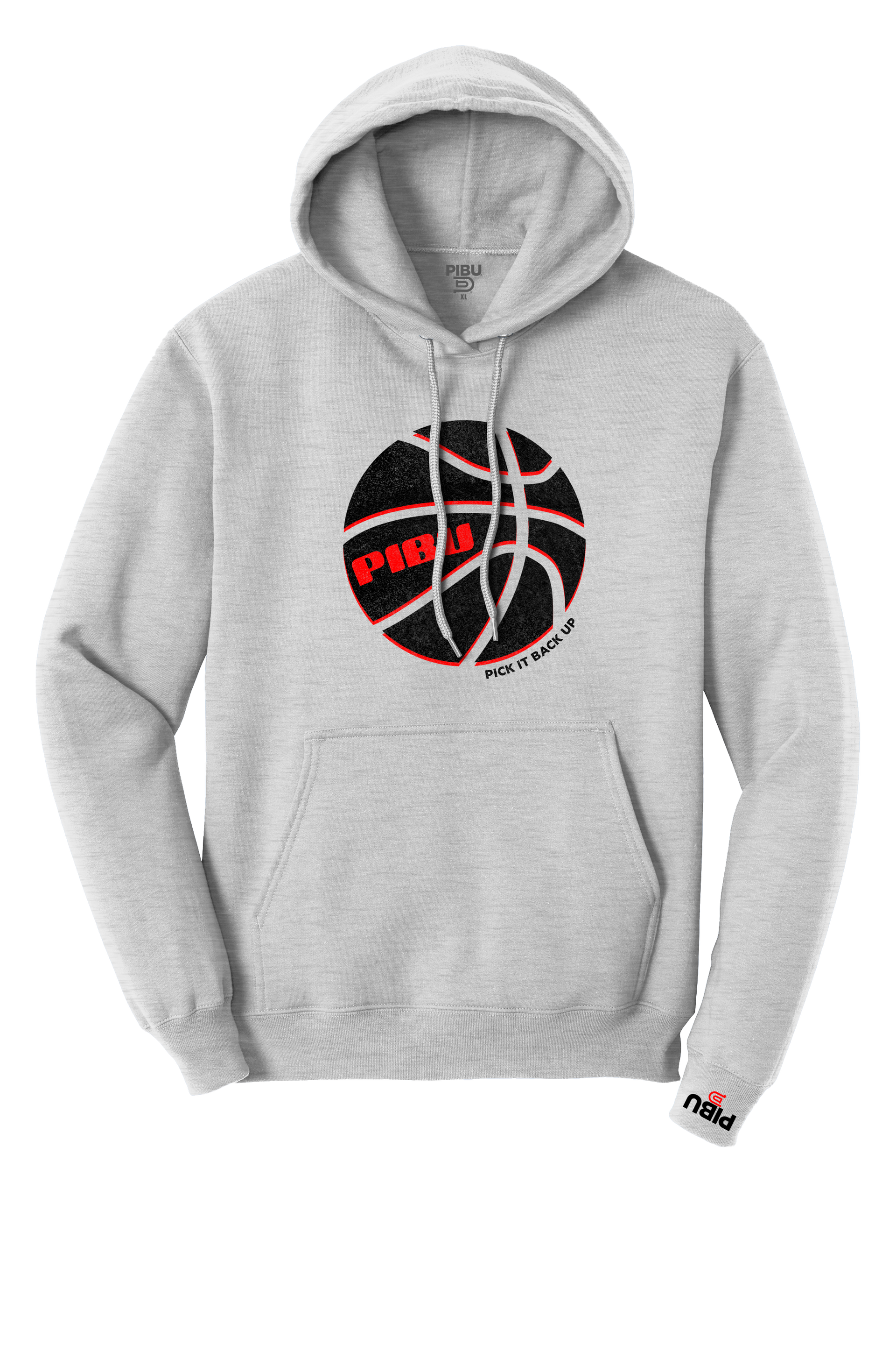 PIBU Basketball Outlined Hoodie - Red