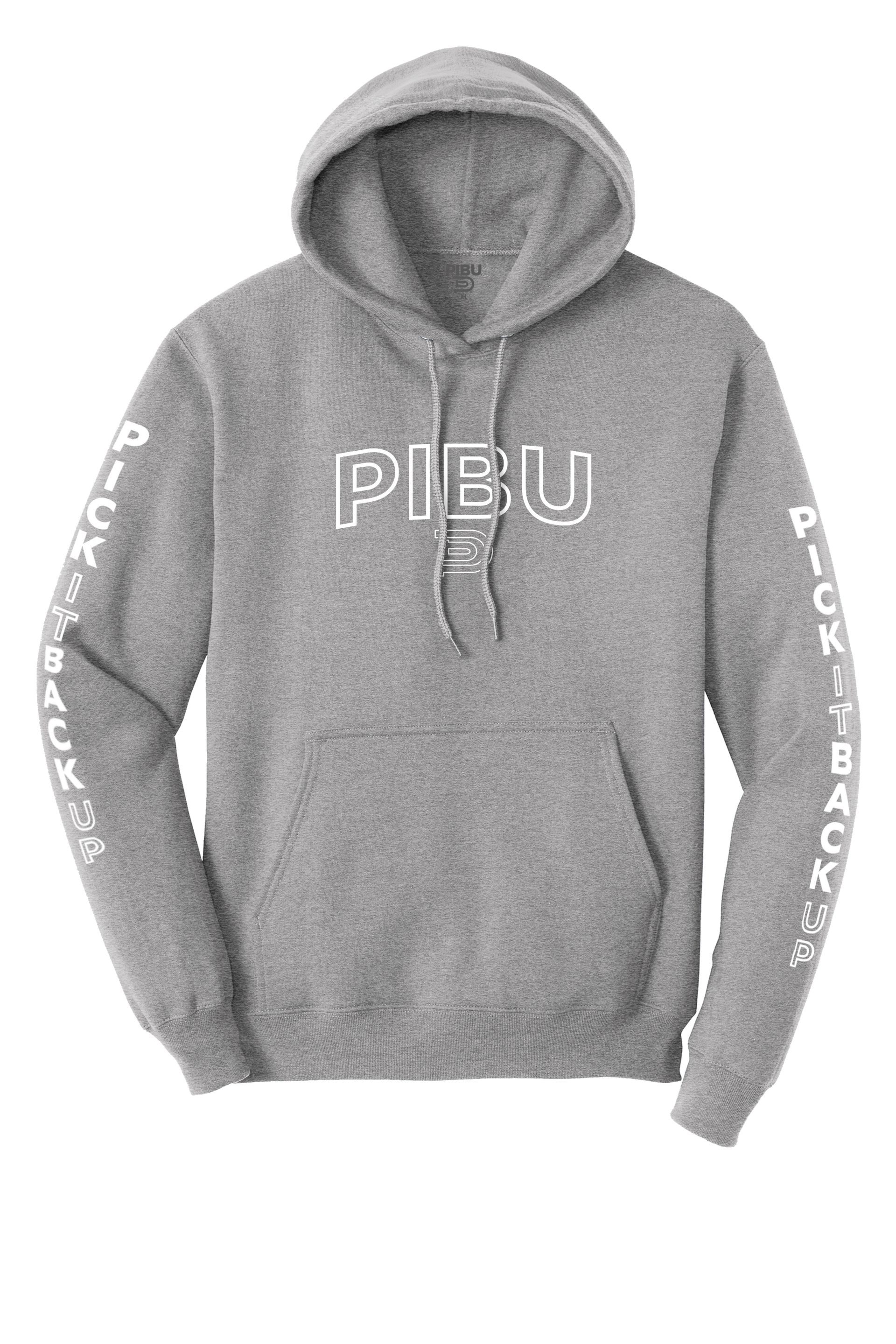 P1 Sleeved Outlined Hoodie - White