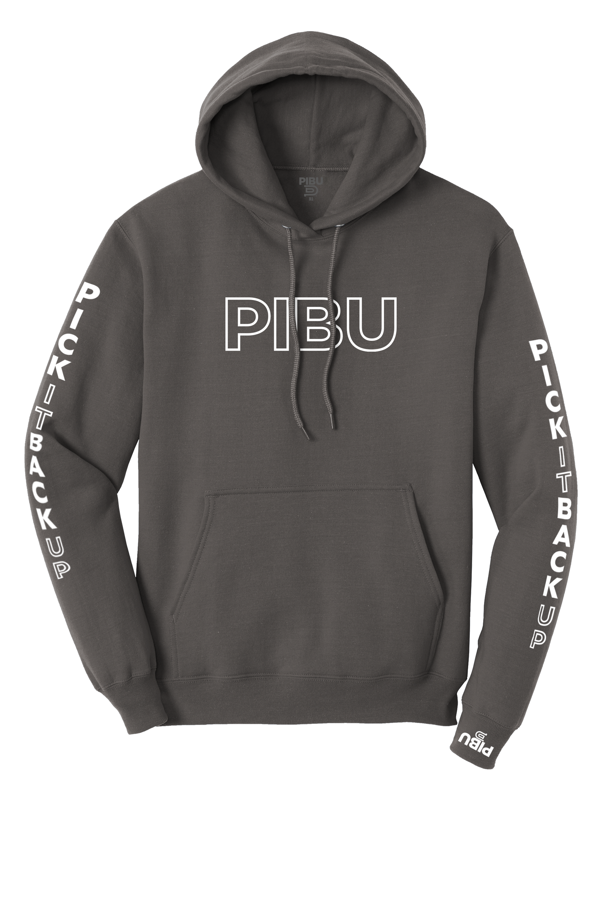 PIBU Sleeved Outlined Hoodie - White