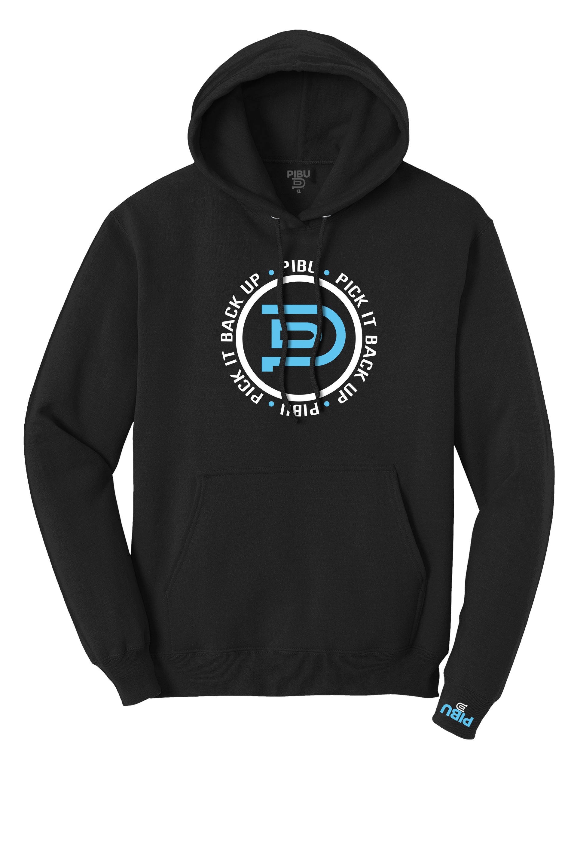 PIBU Circle Hoodie - Blue and White