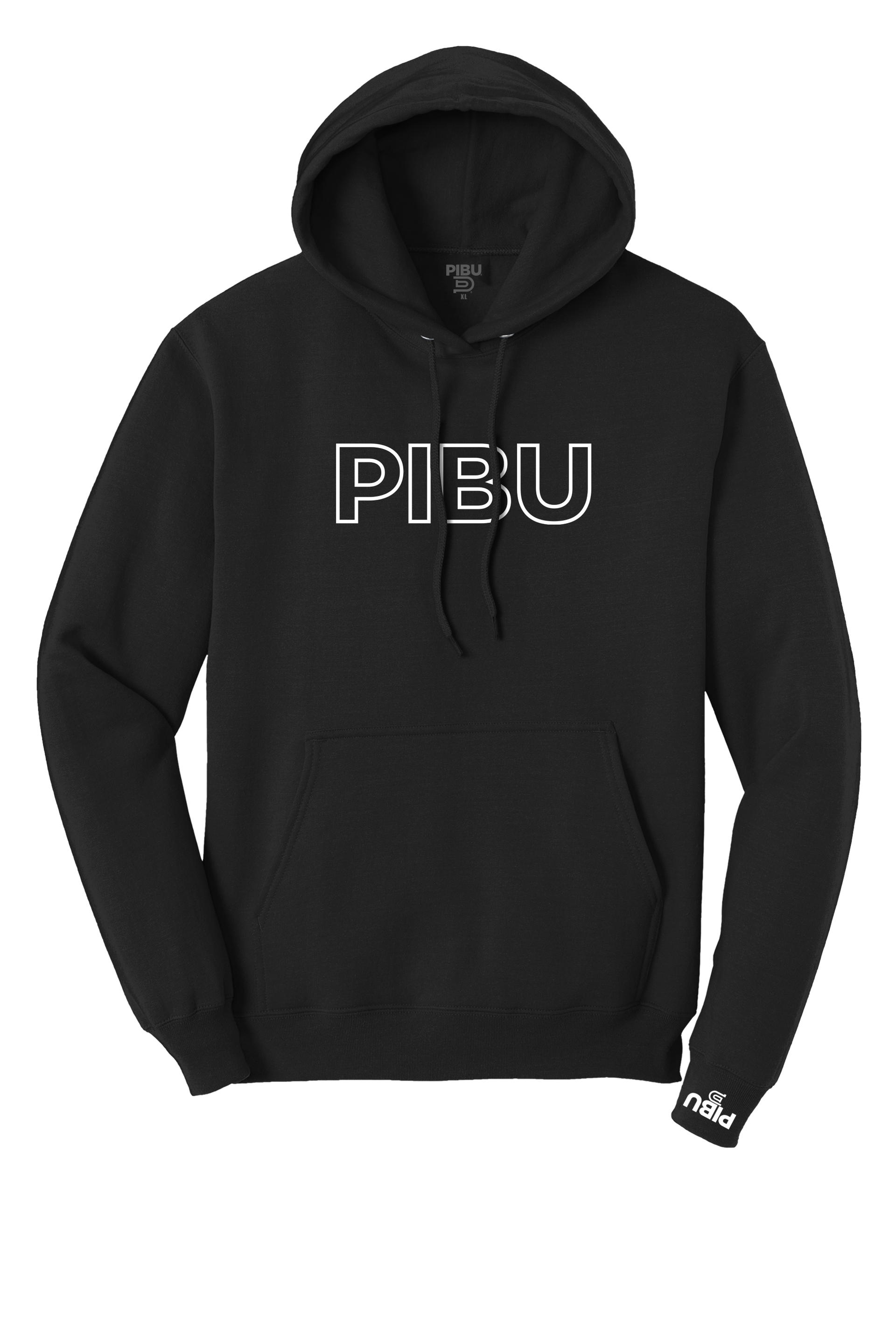PIBU Outlined Hoodie - White