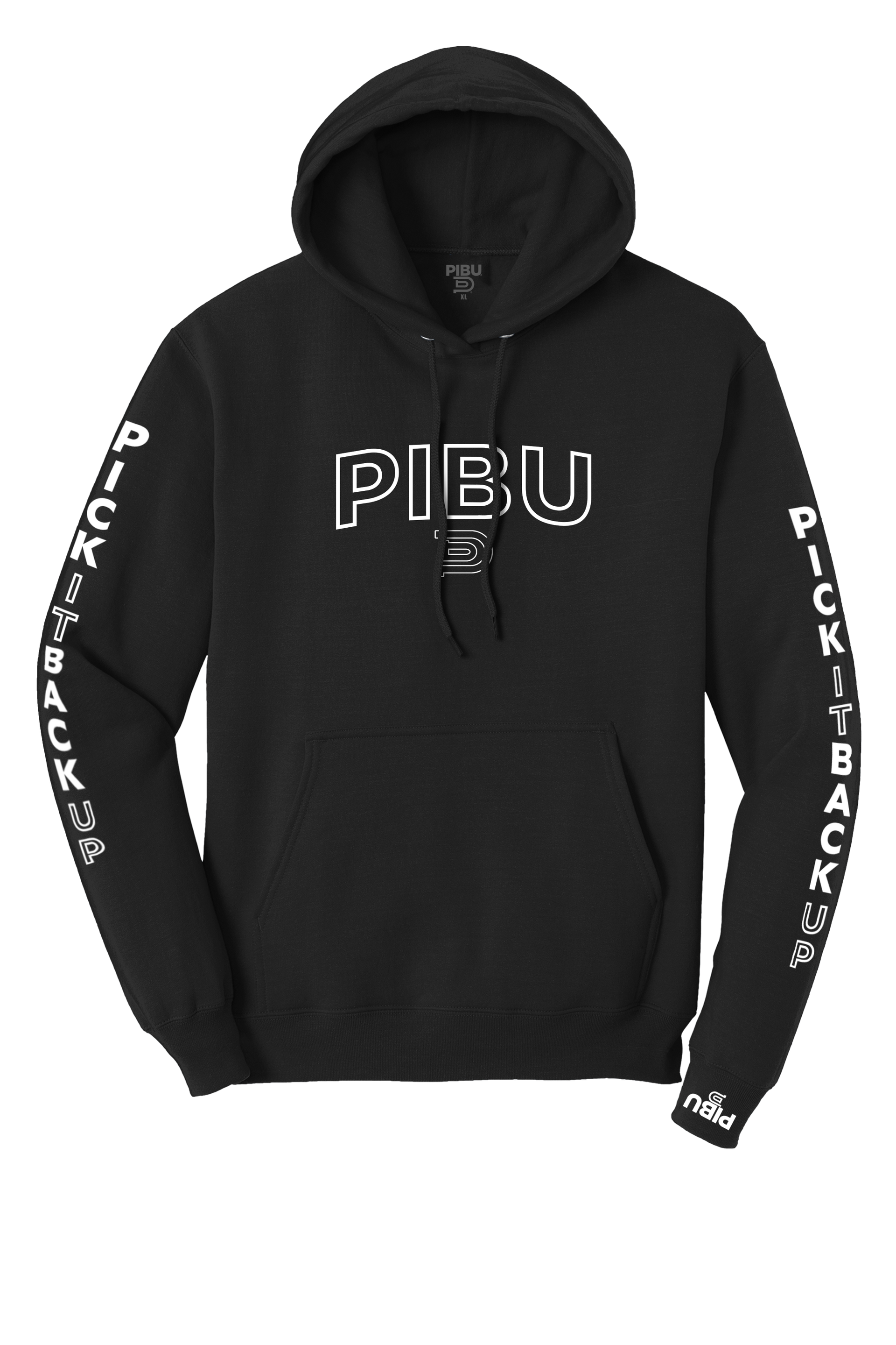 P1 Sleeved Outlined Hoodie - White