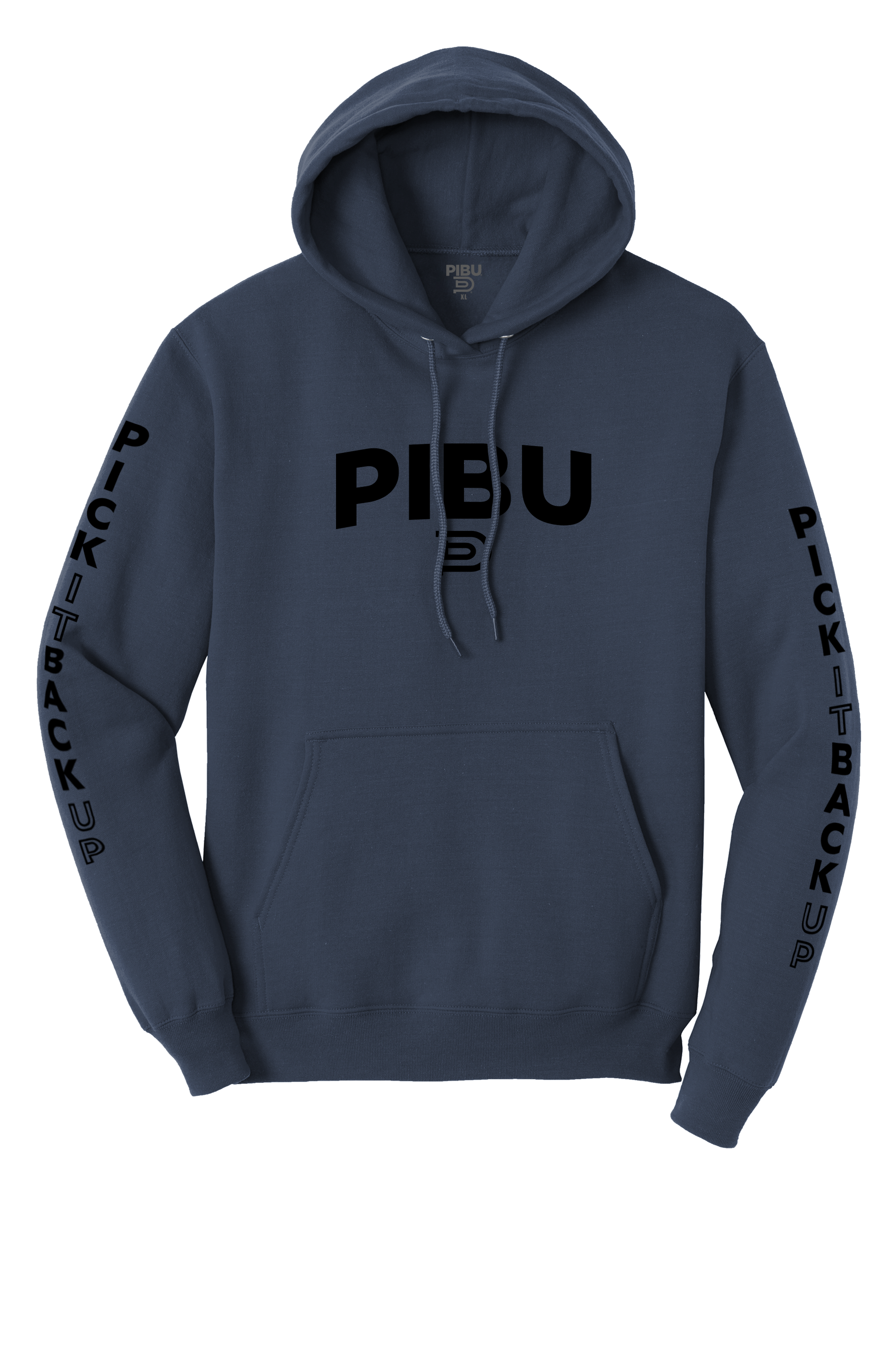 P1 Sleeved Filled Hoodie - Black