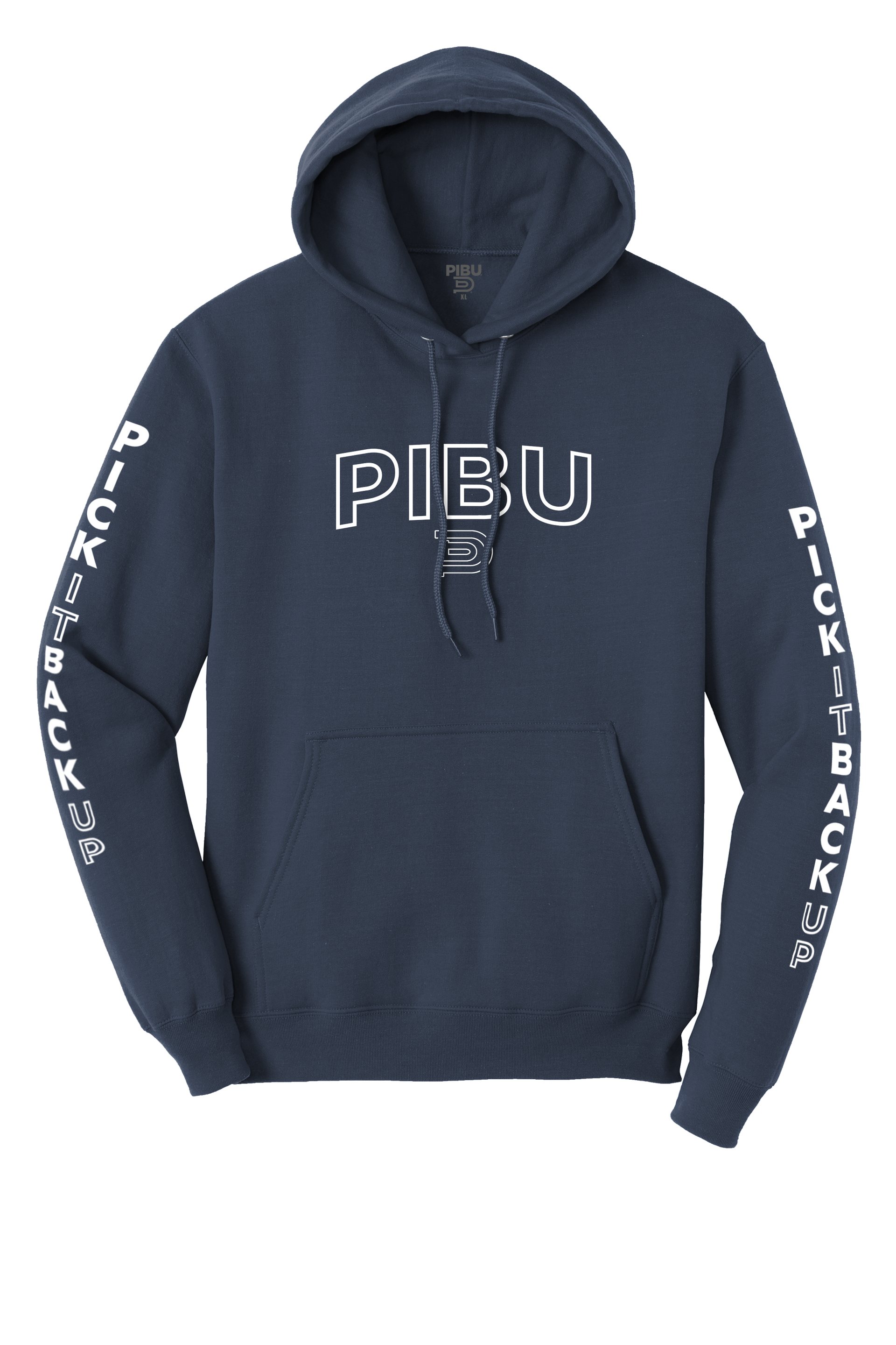 P1 Sleeved Outlined Hoodie - White
