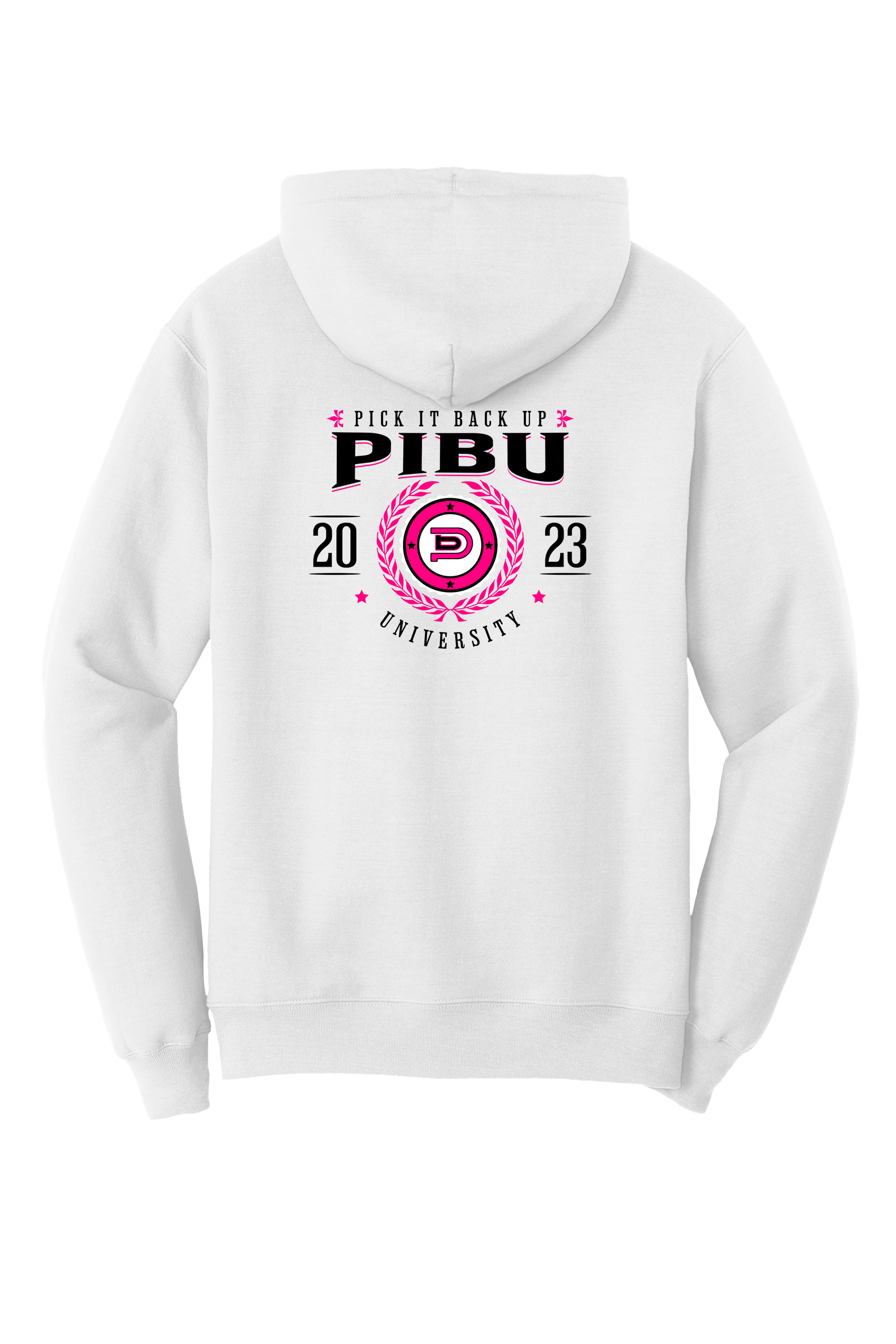 Women's PIBU University Hoodie - Pink and Black