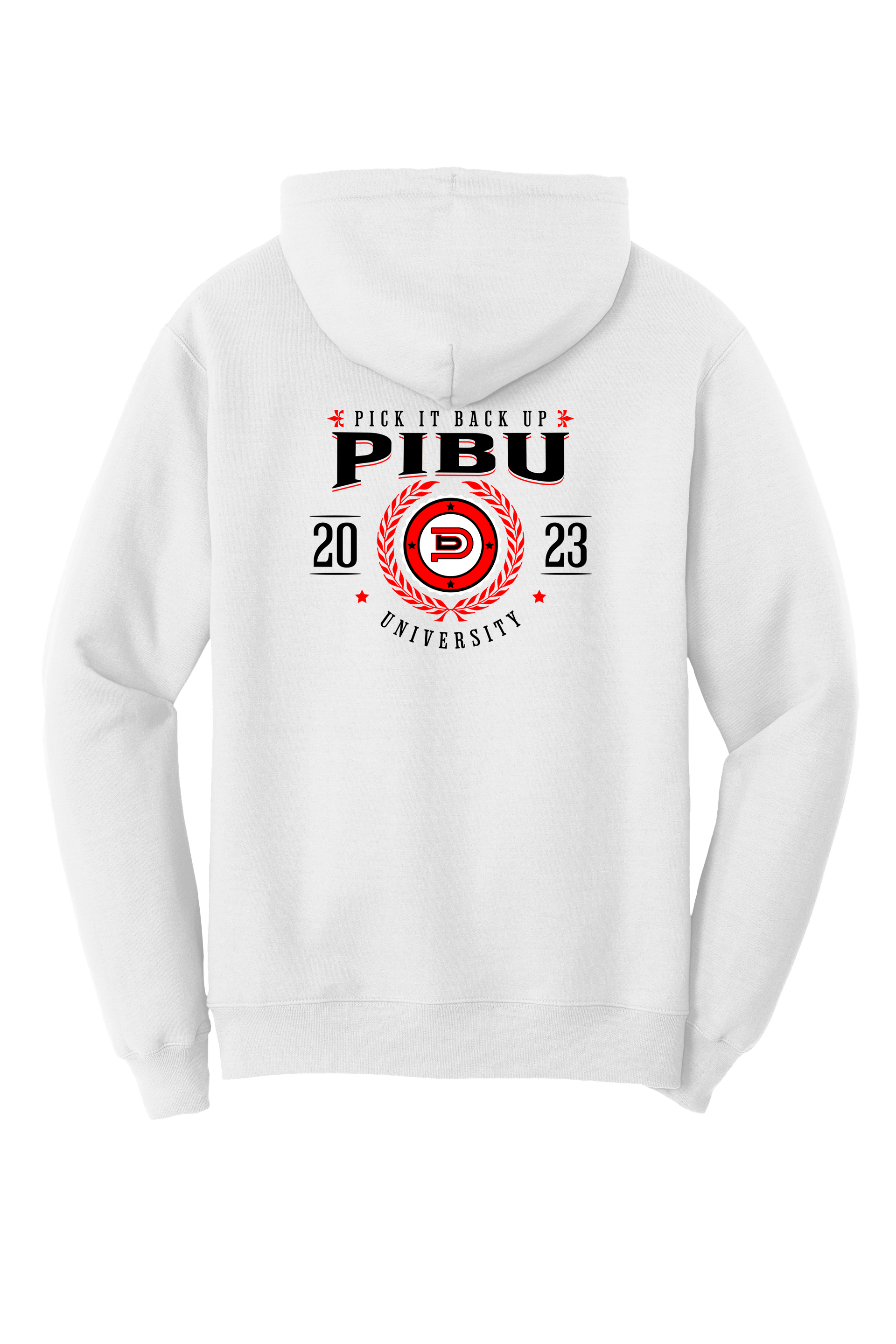 Women's PIBU University Hoodie - Red and Black