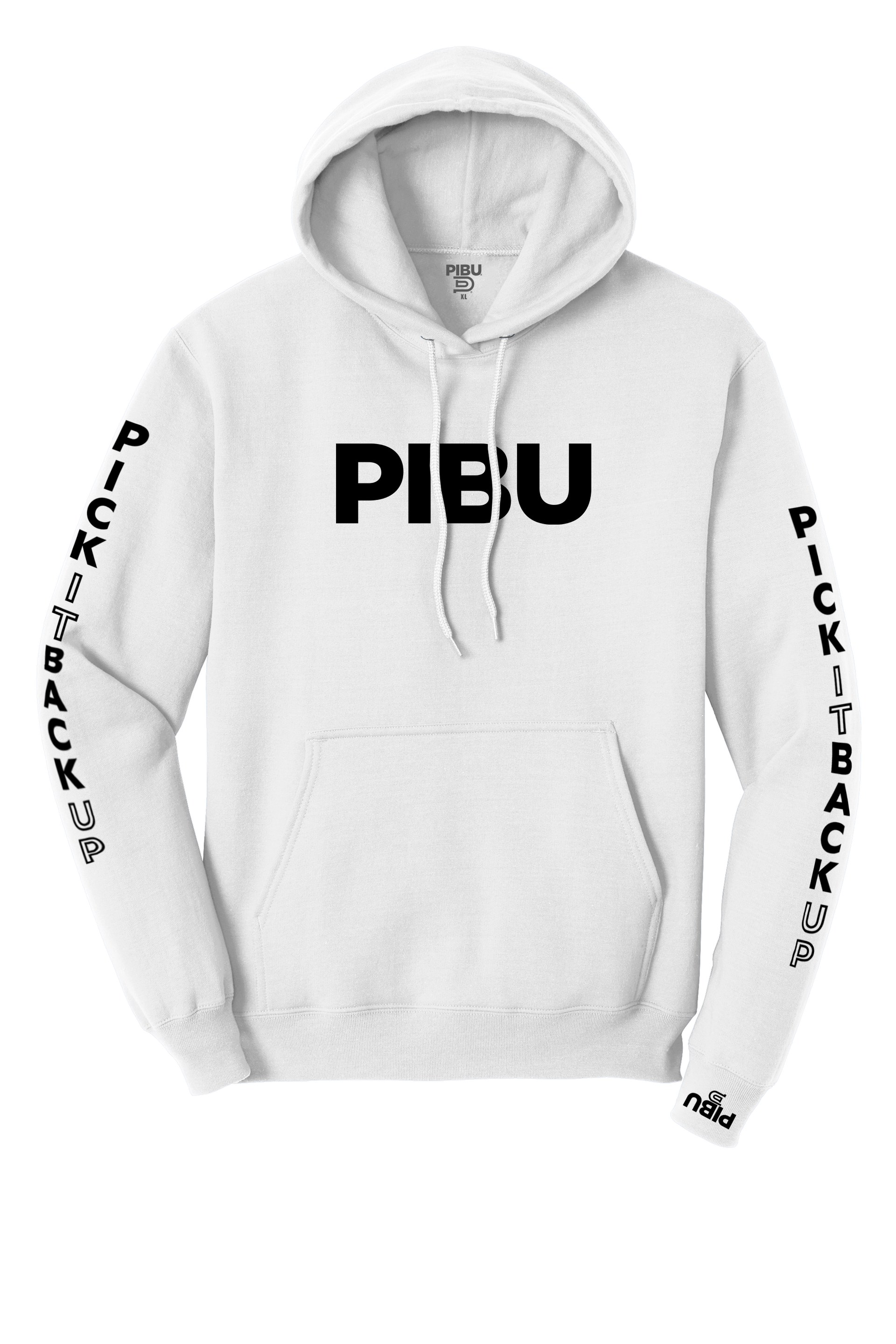 PIBU Sleeved Filled Hoodie - Black