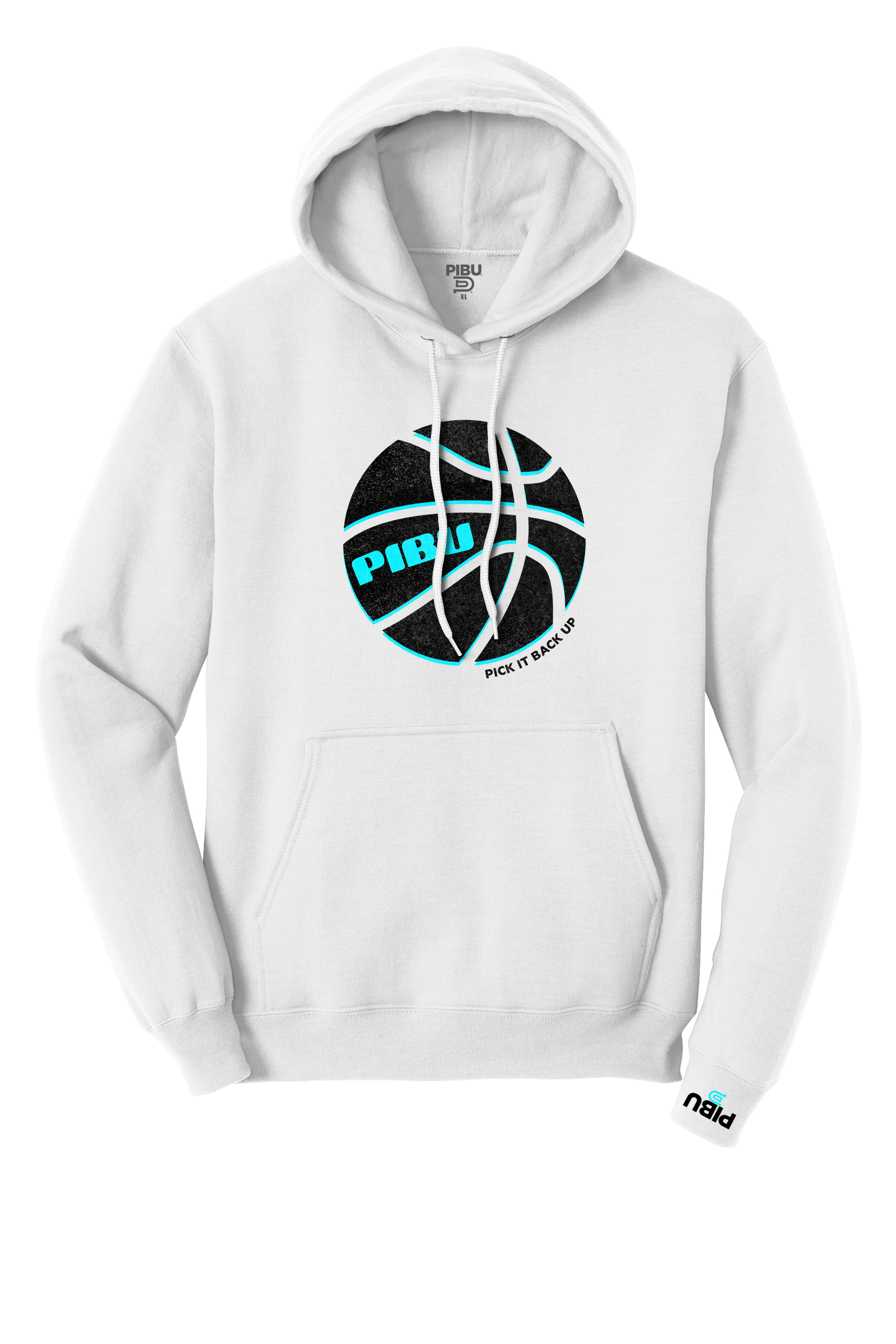 PIBU Basketball Outlined Hoodie - Blue
