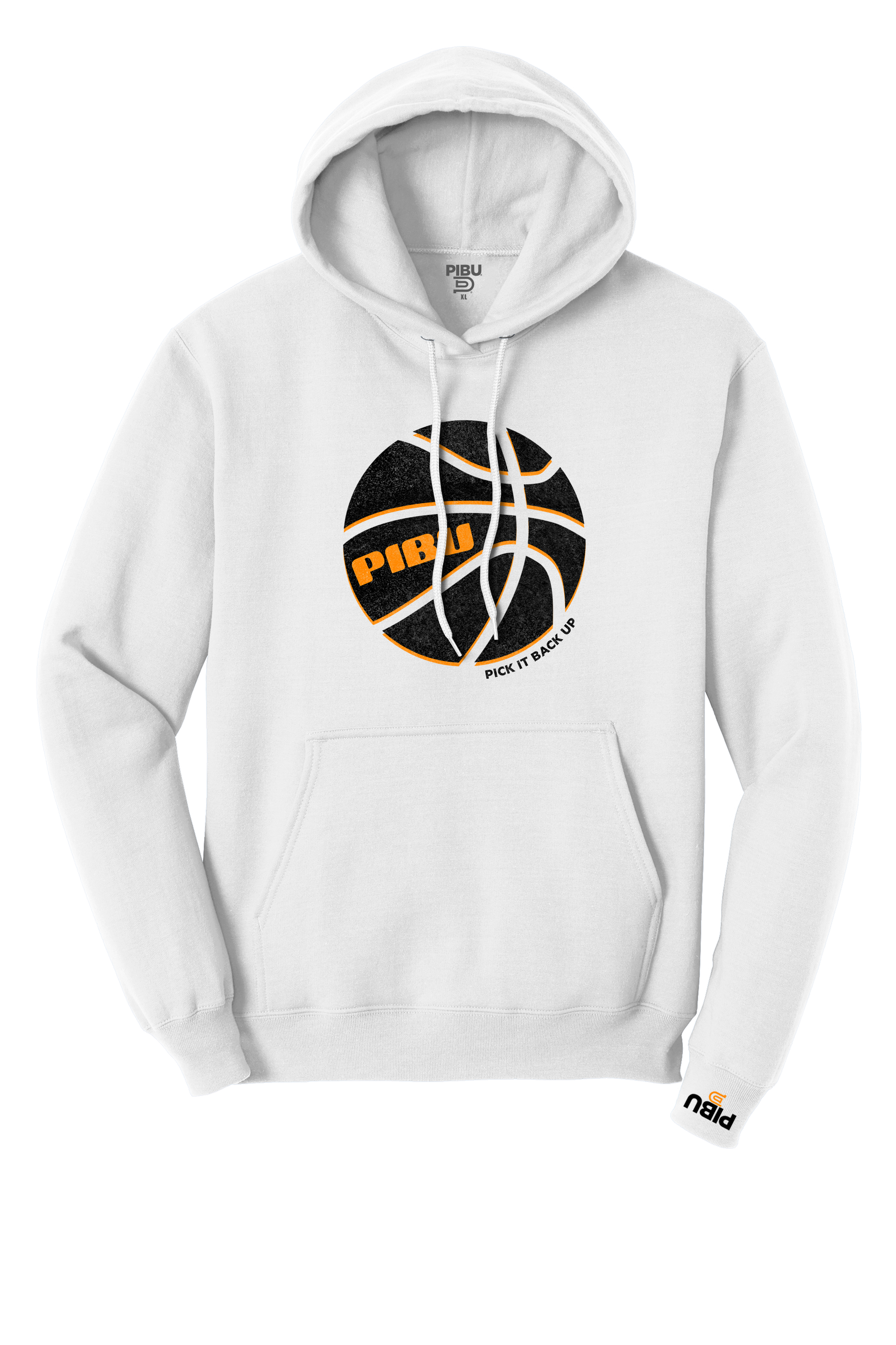 PIBU Basketball Outlined Hoodie - Orange