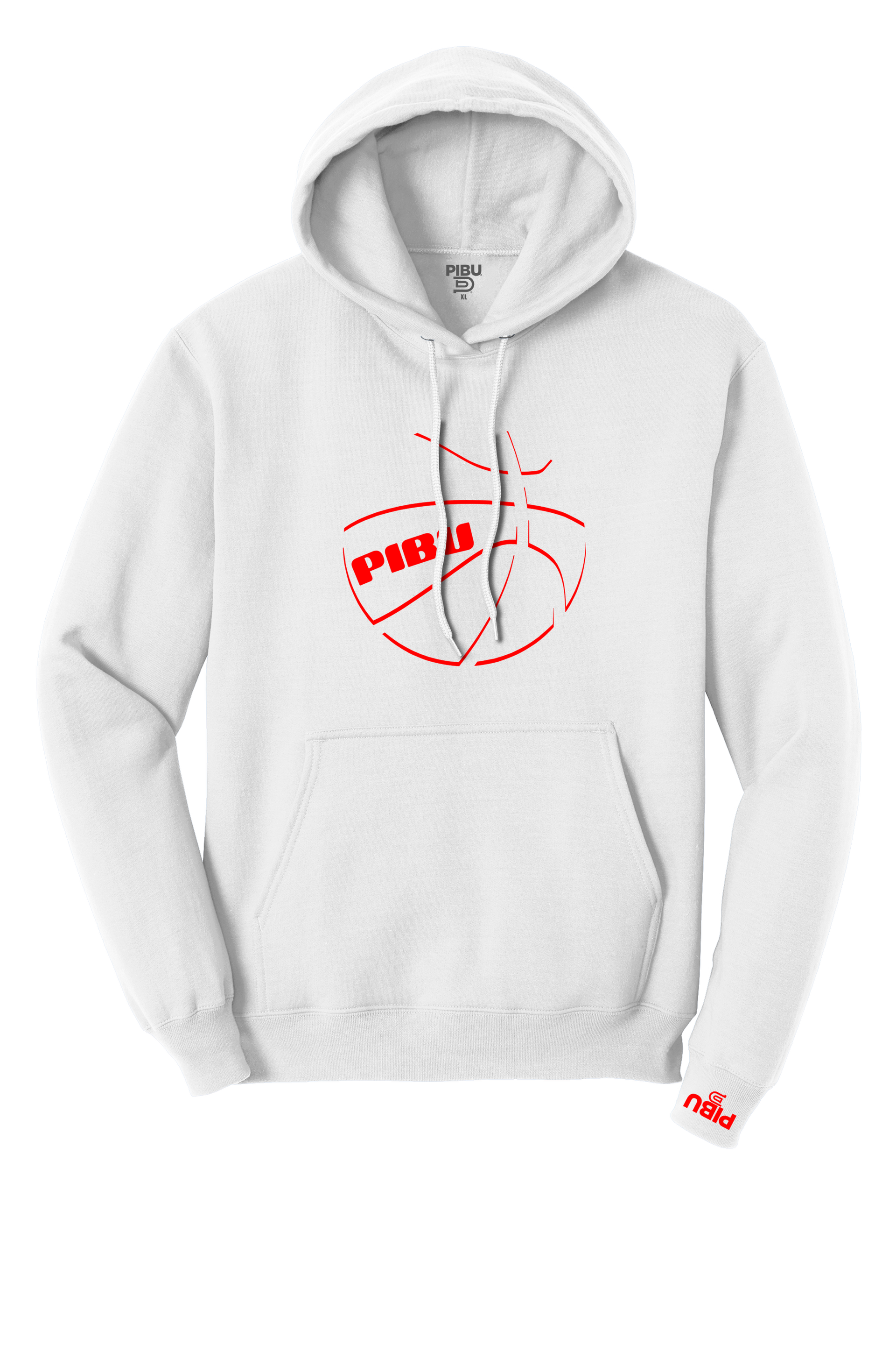 PIBU Basketball Shadow Hoodie - Red