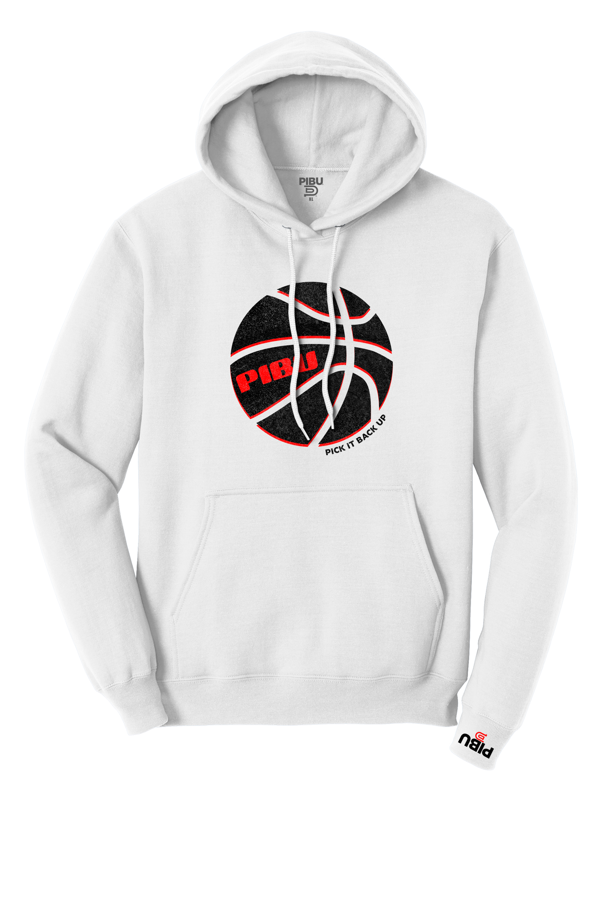 PIBU Basketball Outlined Hoodie - Red