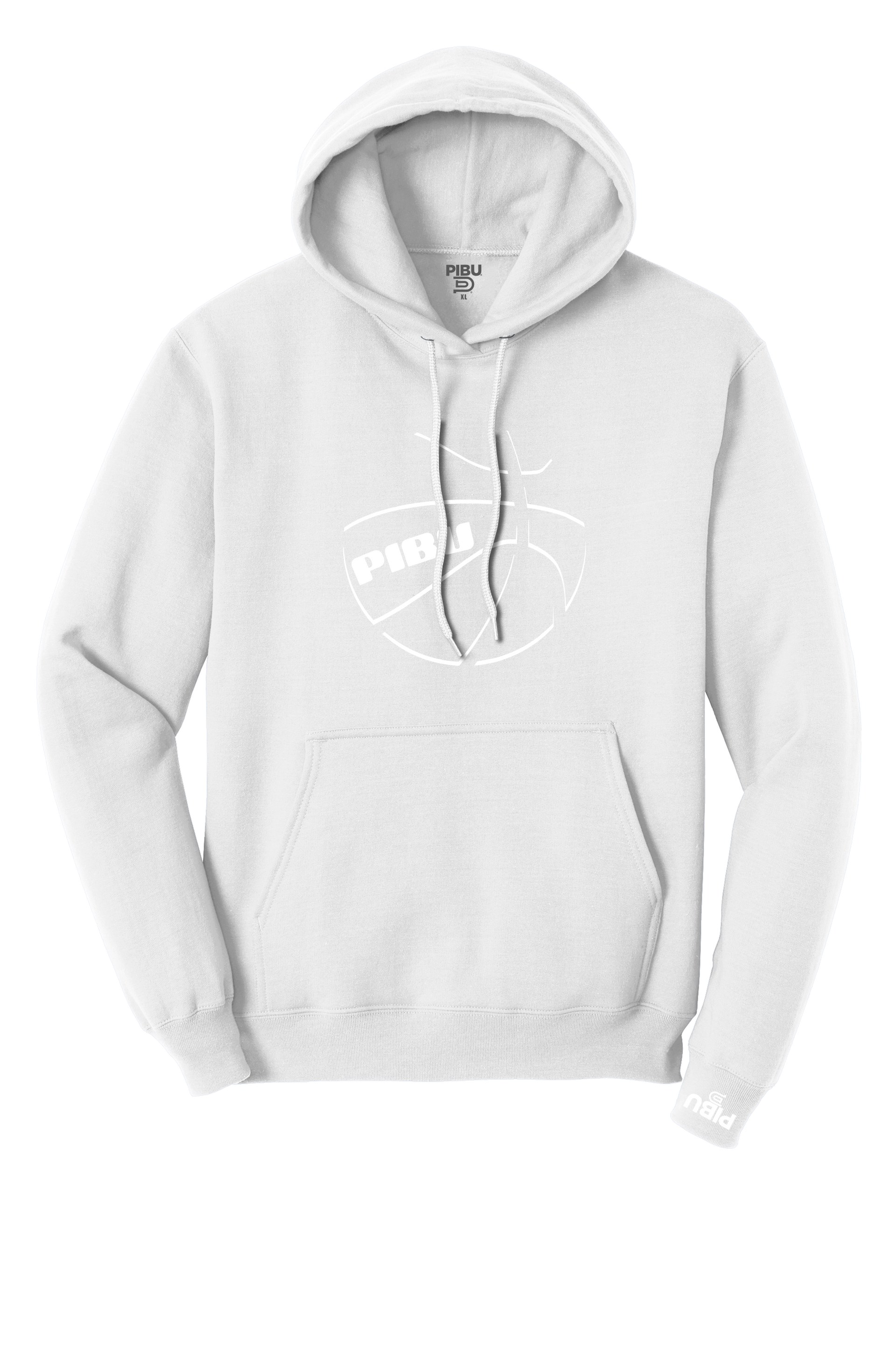 PIBU Basketball Shadow Hoodie - White