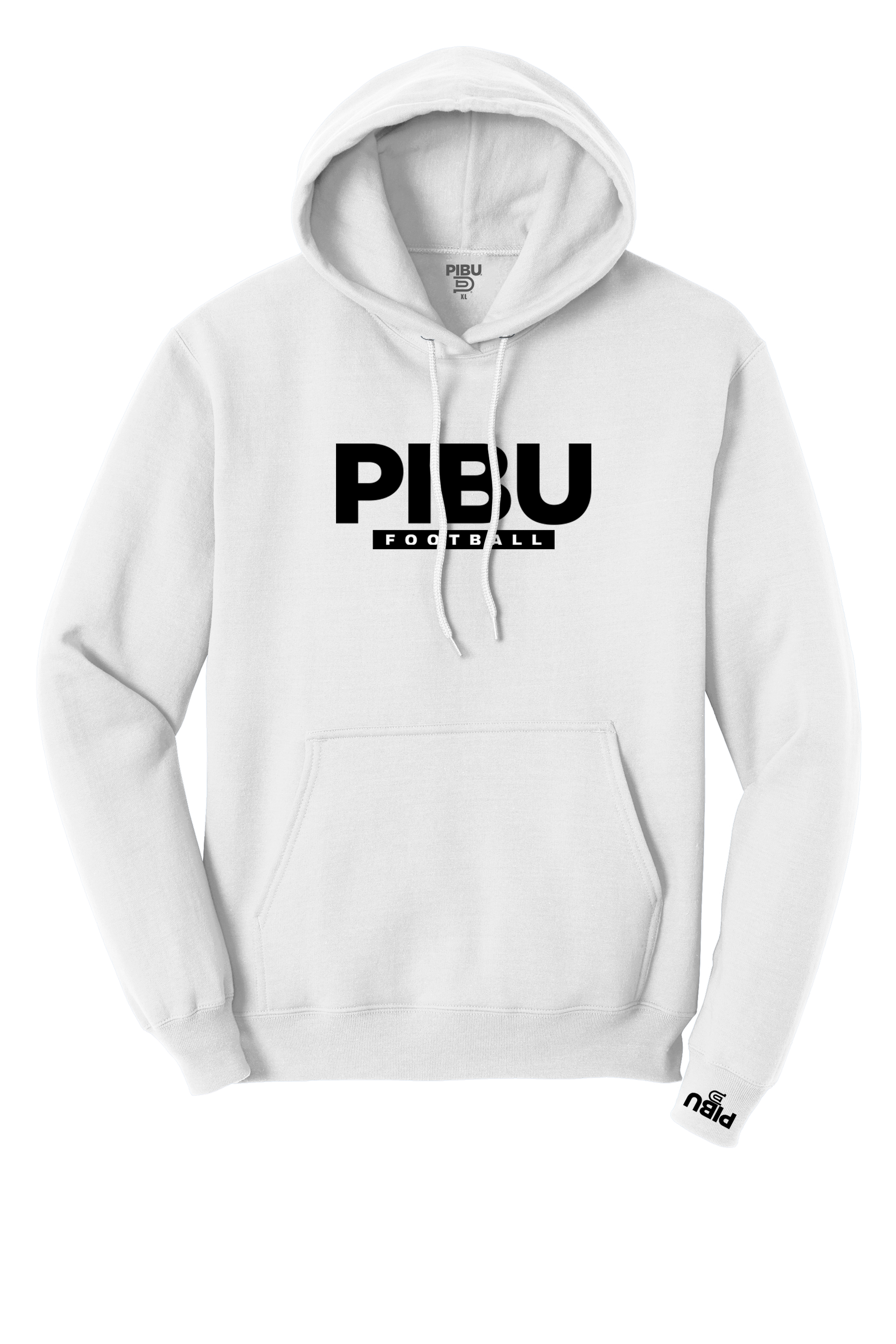 PIBU Football Hoodie - White Hoodie