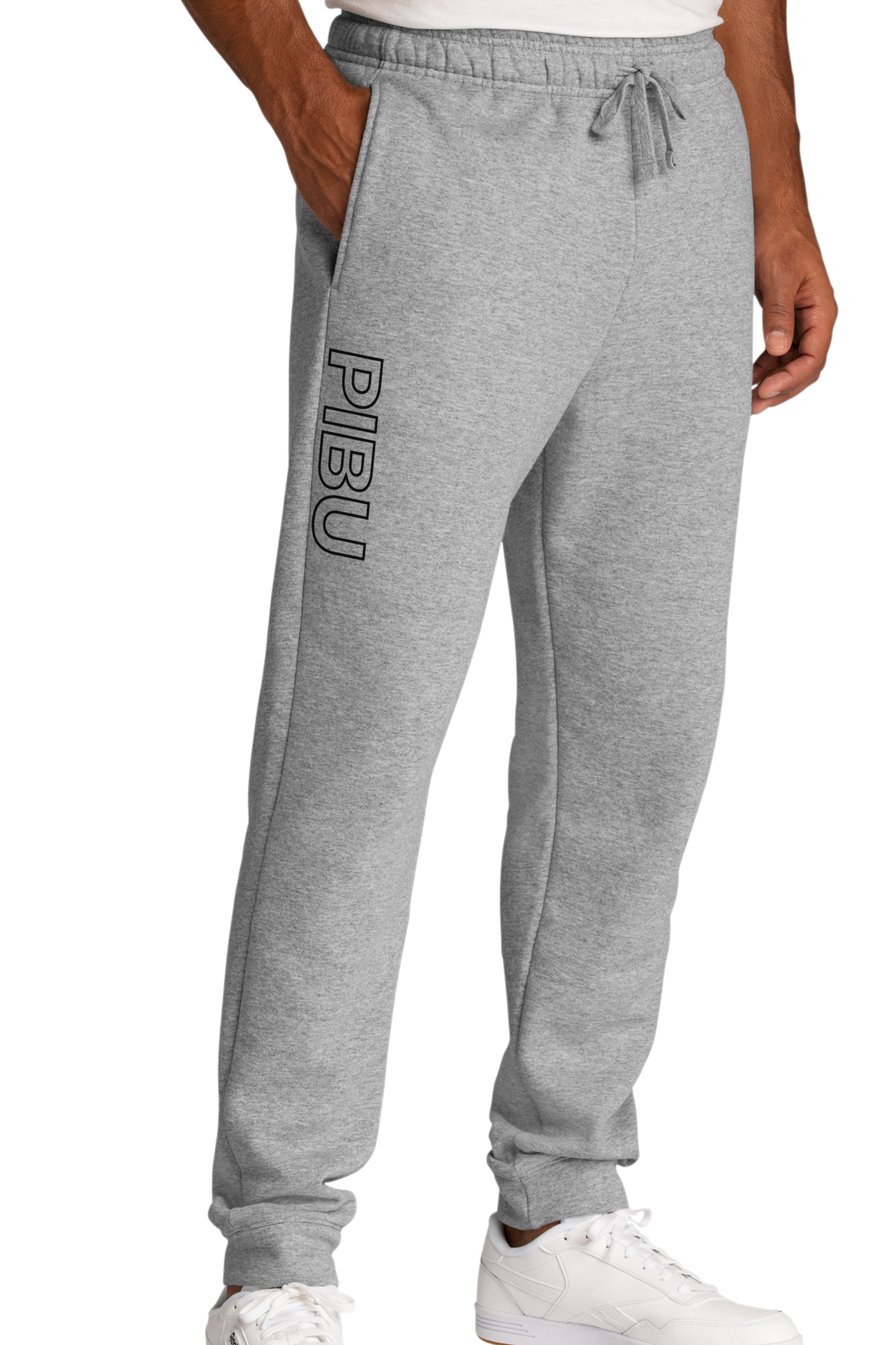 PIBU Core Leg Print Cuffed Joggers - Black