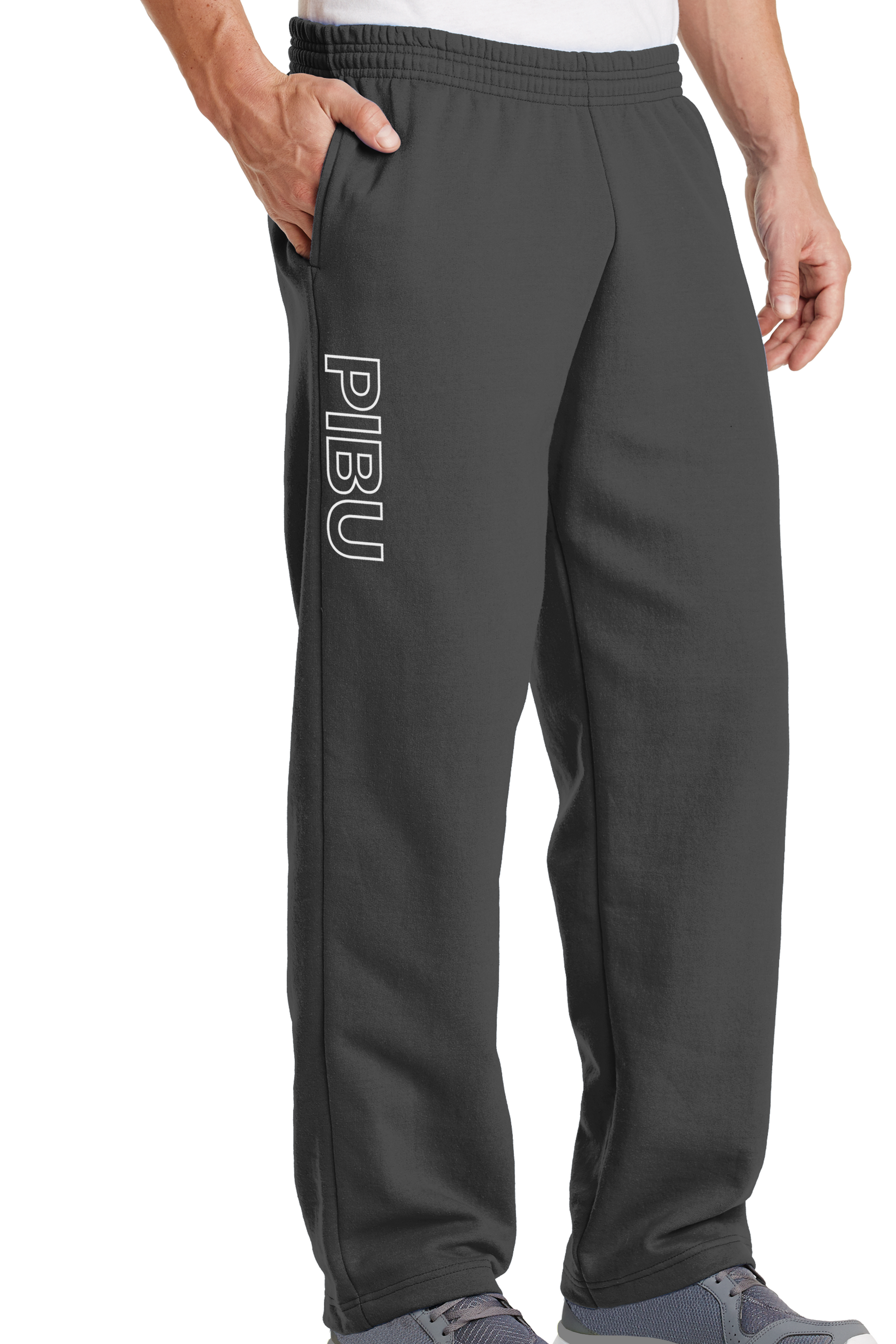 PIBU Core Leg Print Sweatpants - White