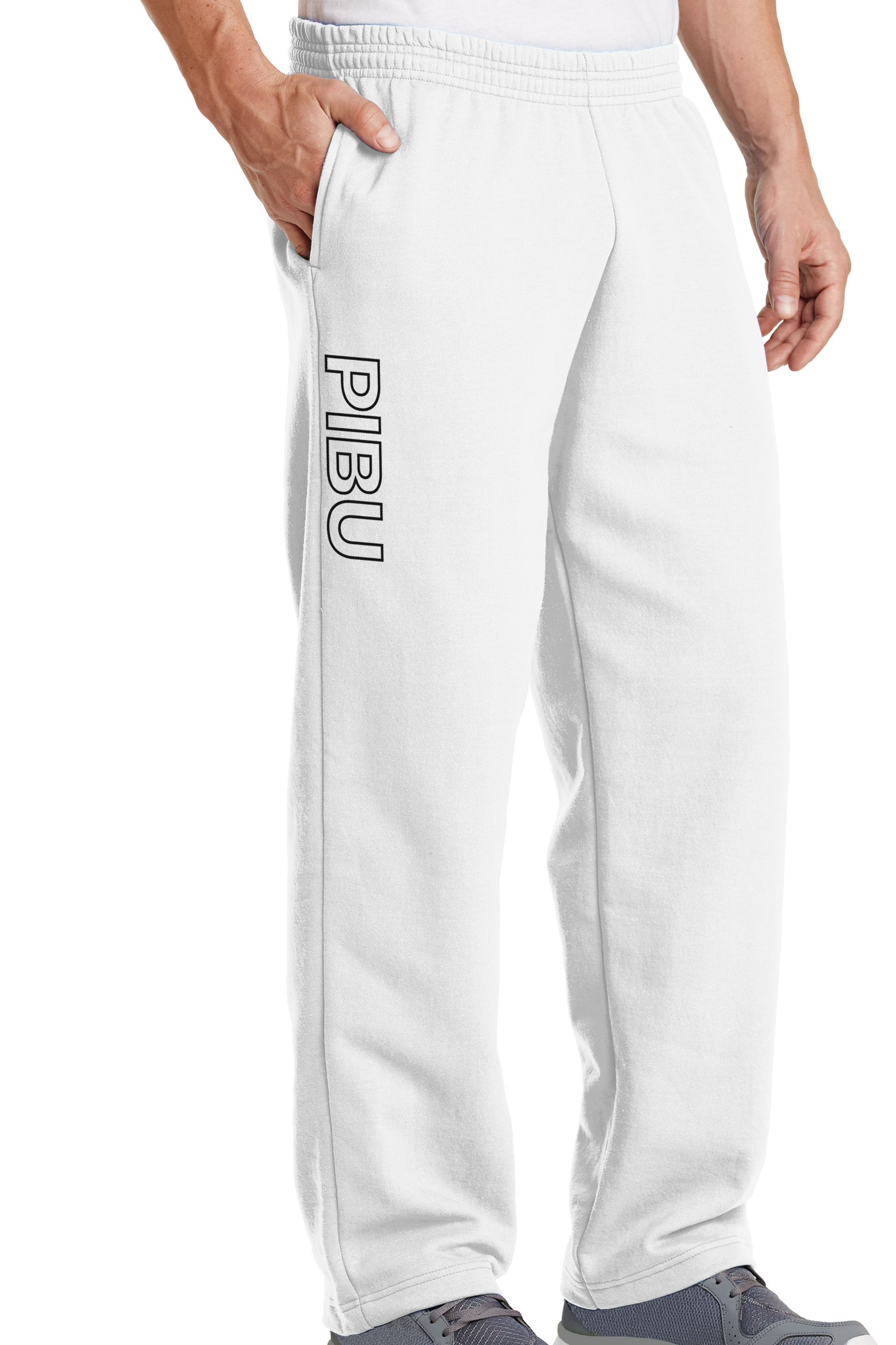 PIBU Core Leg Print Sweatpants - Black