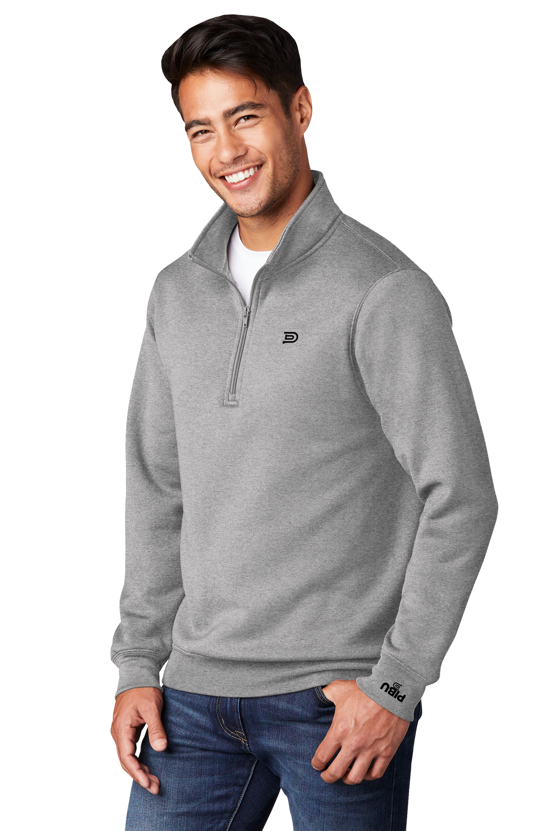 PIBU Quarter Zip Up - Black Logo