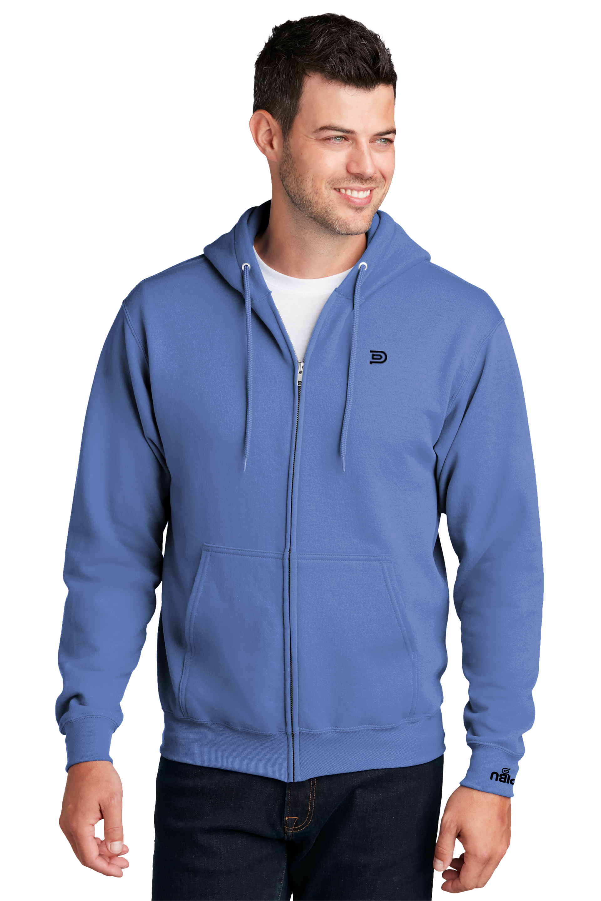 PIBU Zip-Up Hoodie - Black Logo