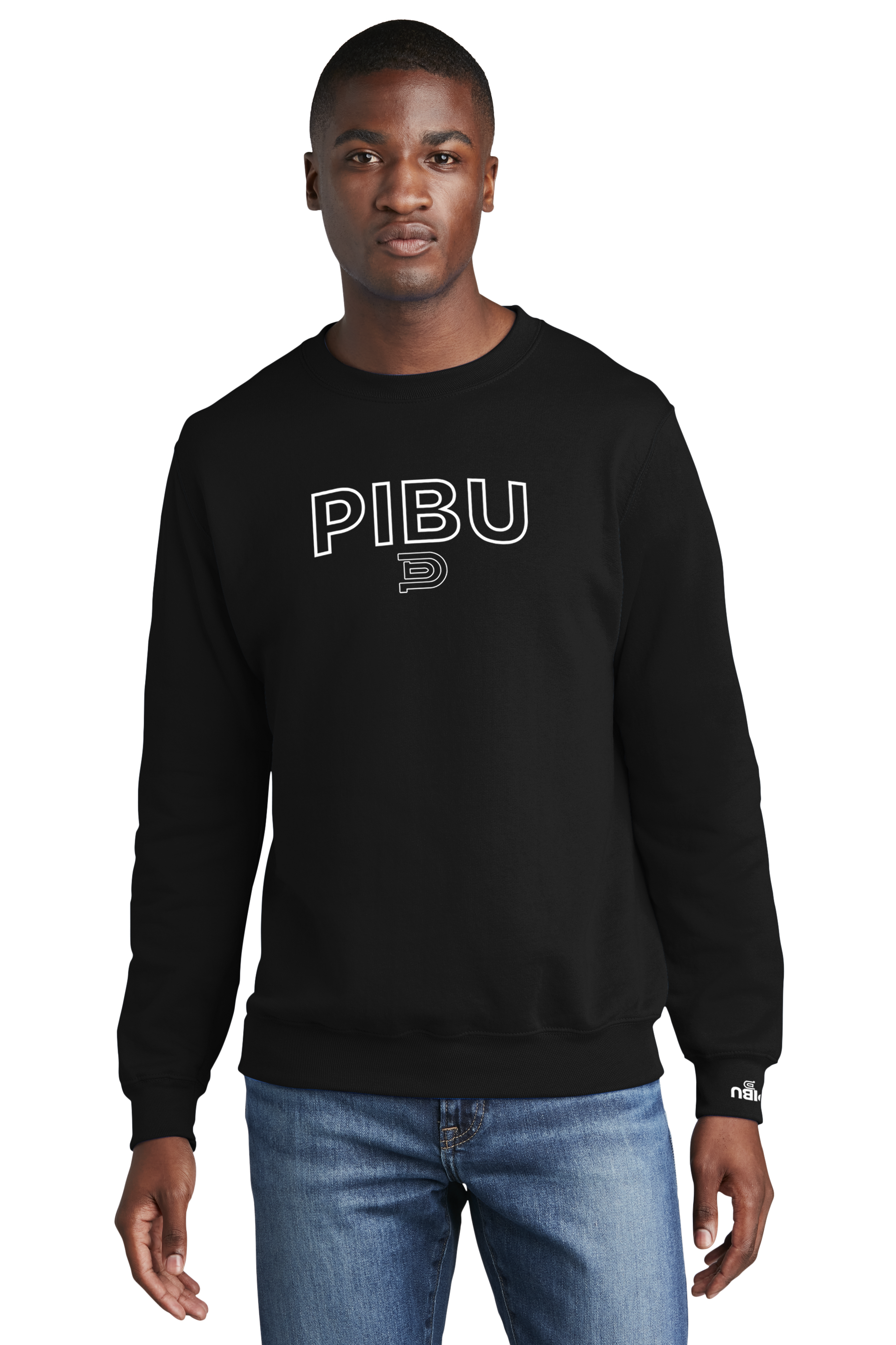 P1 Outlined Sweatshirt - White