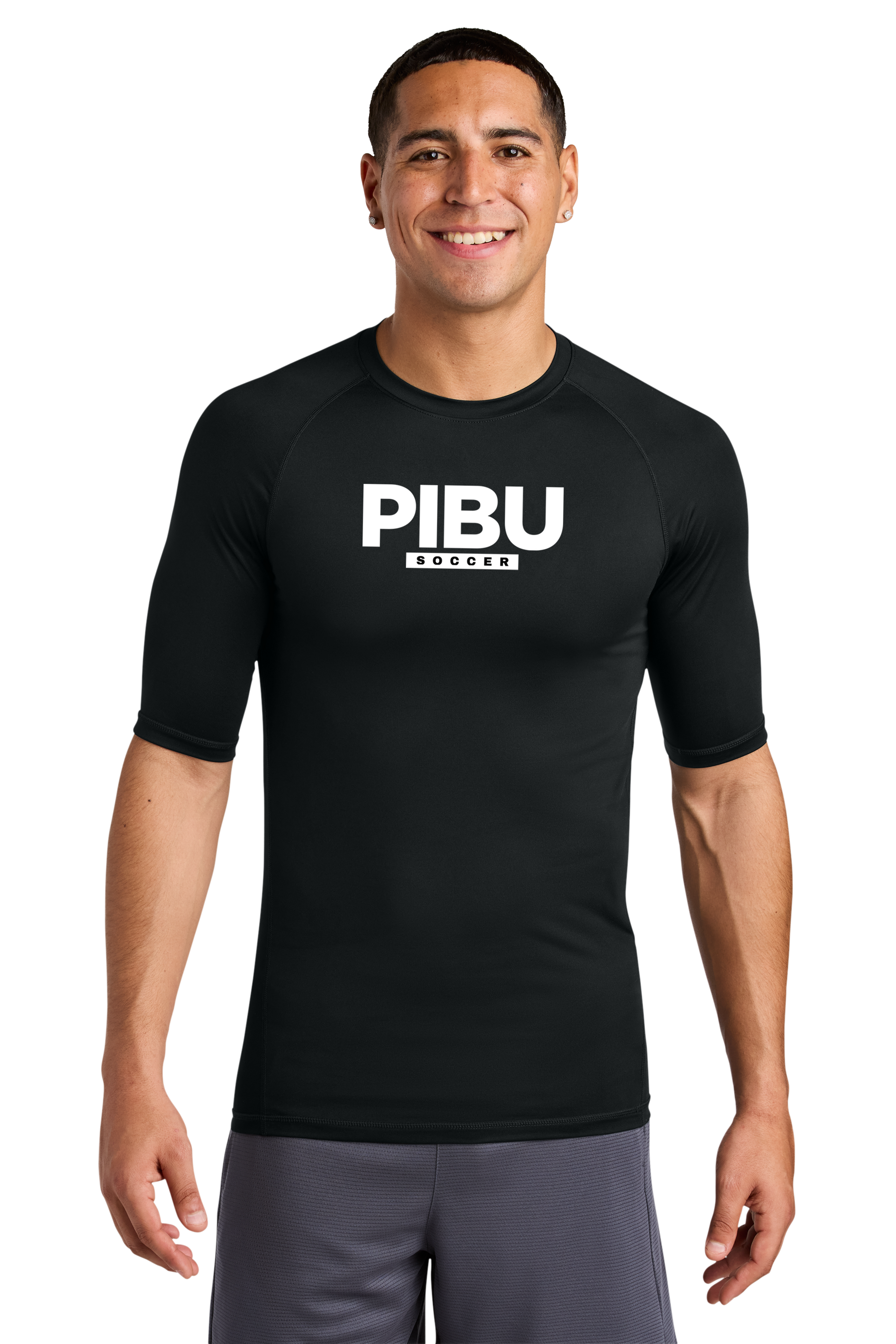 PIBU Soccer Black Compression Shirt