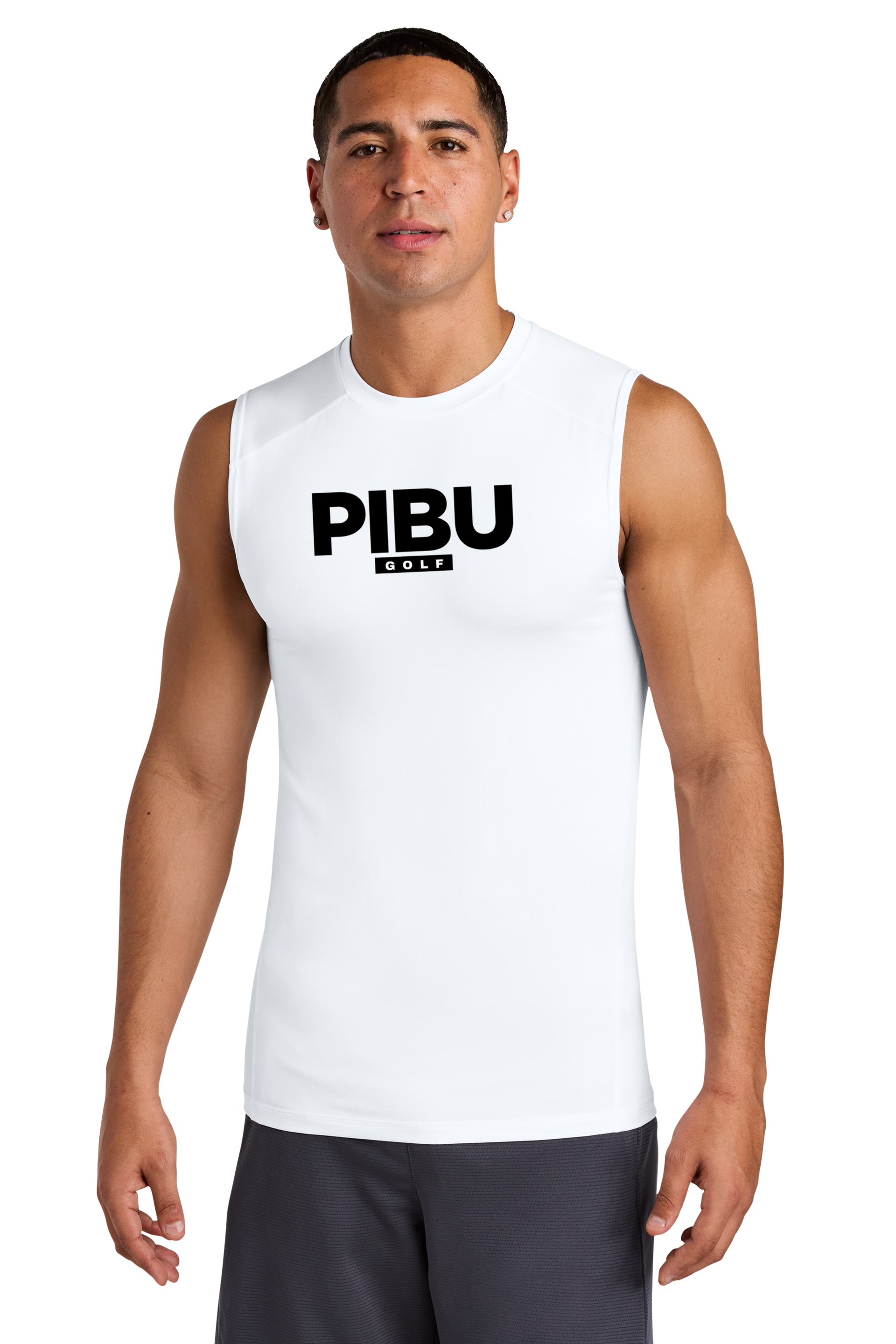 PIBU Golf White Compression Sleeveless