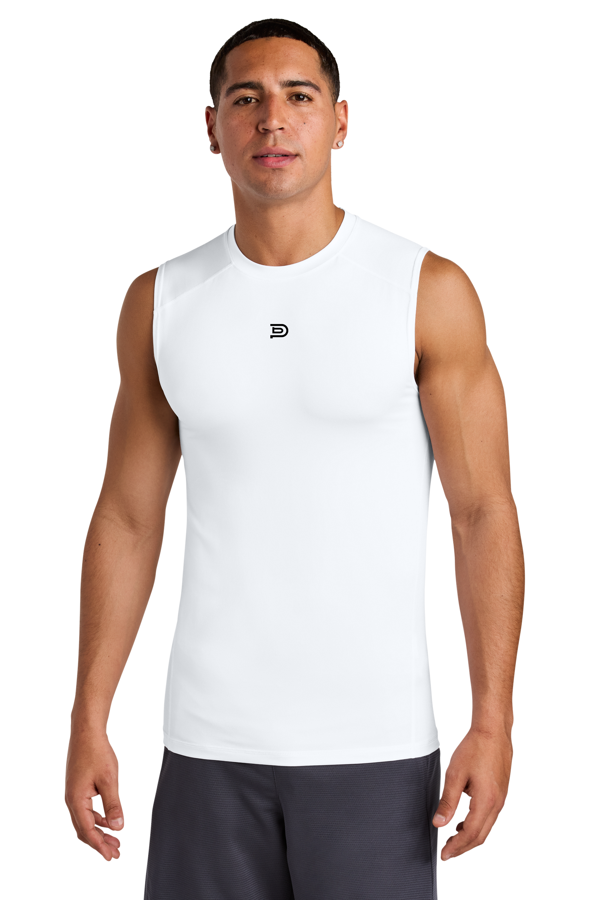 PIBU White Compression Sleeveless