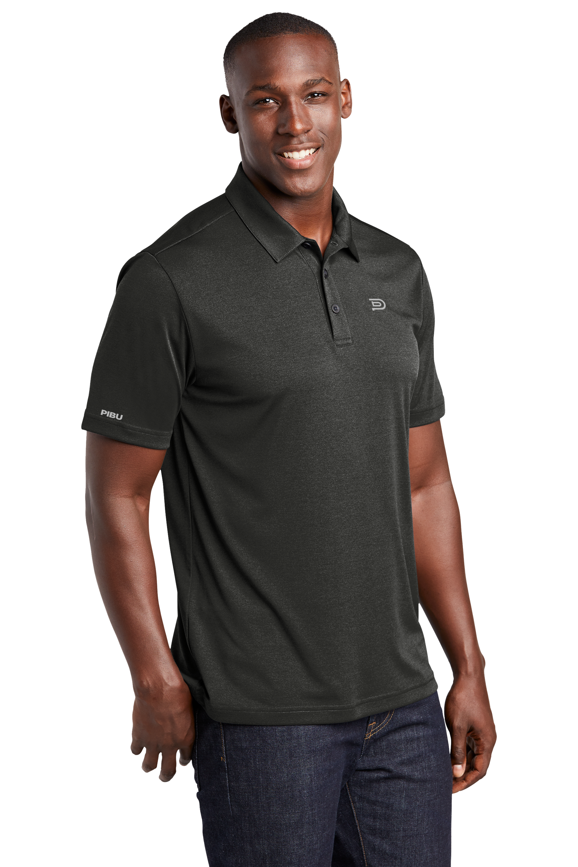 PIBU Polo - Black Heather
