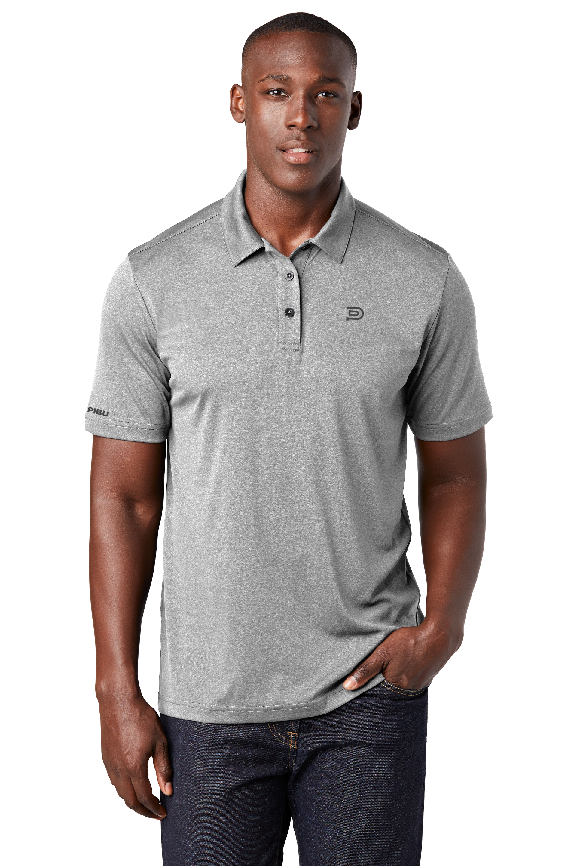 PIBU Polo - Light Gray Heather