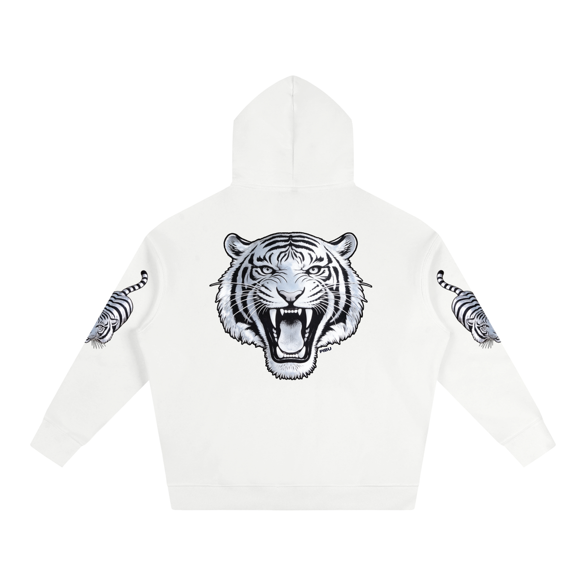 PIBU Relentless Tiger White Fleece Hoodie
