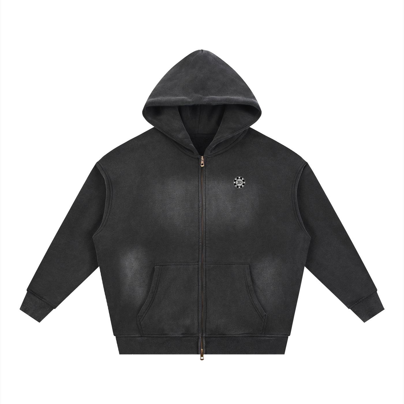 PIBU Win Sum Lose Sum Two-way Zipper Boxy Fleece Hoodie